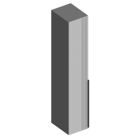 Пенал с полками (штанга в комплекте) 400х520х2200