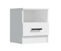 Тумба прикроватная Эко Белый гладкий бел.  фон